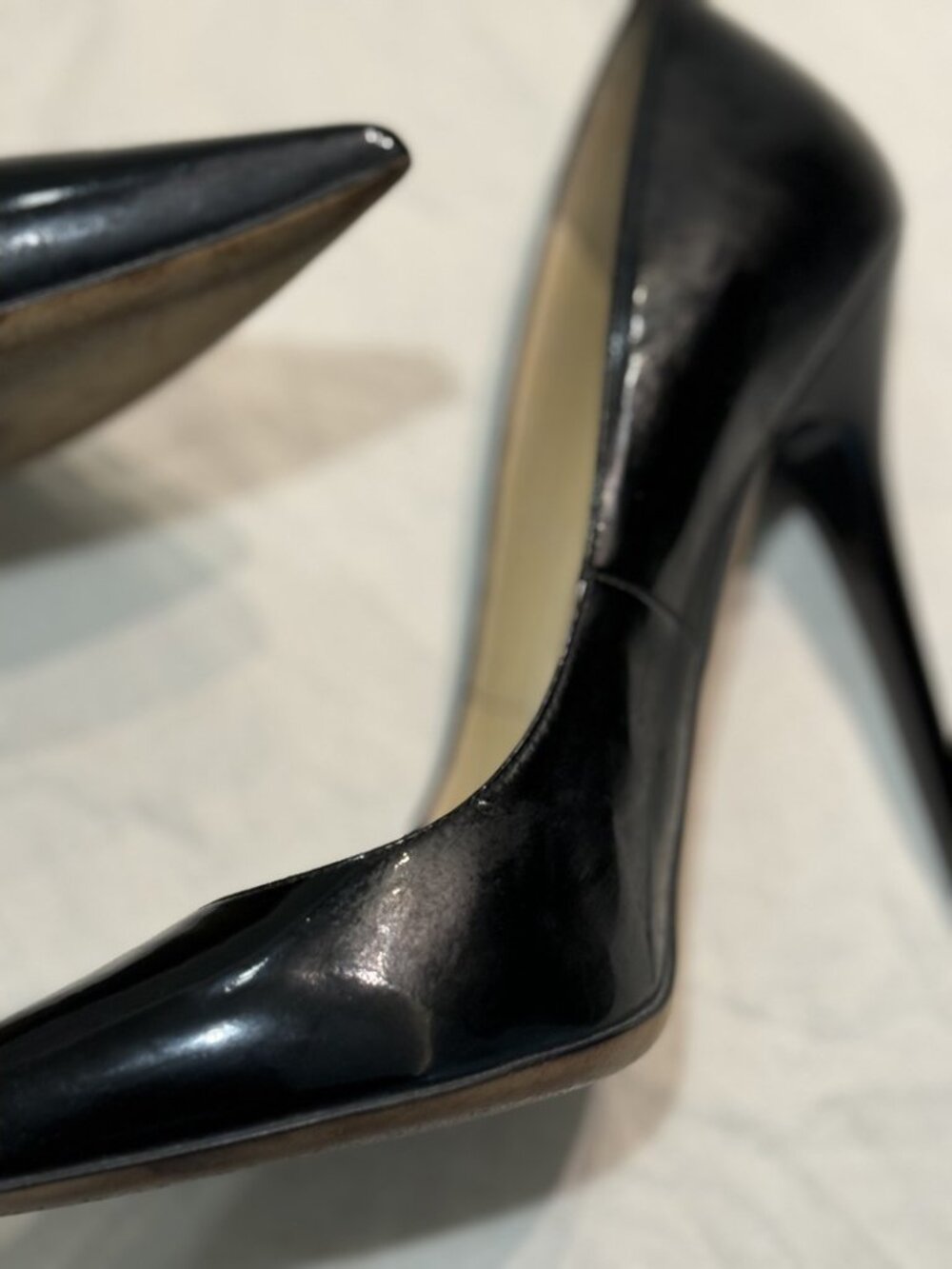 Jimmy Choo Anouk 120 Black Patent Pointed Toe Stiletto Pump EU 40 Italy - Picture 9 of 9